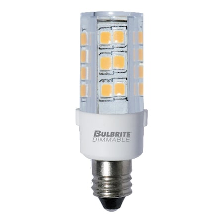 Bulbrite 35-Watt Equivalent T4 Dimmable Mini-Candelabra LED Light Bulb Soft White, 2PK 861516